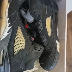 Jordan Black and Gray Athletic Shoes